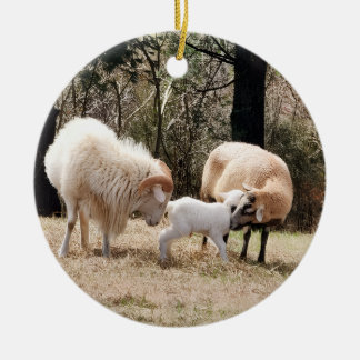 A Farmhouse Christmas Ceramic Ornament