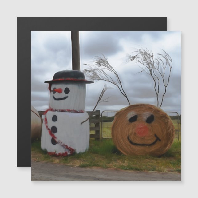 A Farmhouse Christmas Magnetic Card (Front/Back)