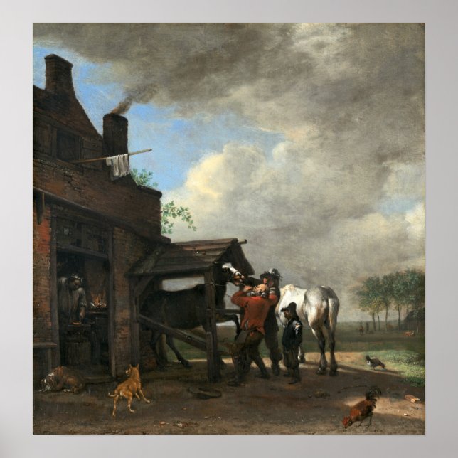 A Farrier's Shop - Paulus Potter Fine Art Poster (Front)
