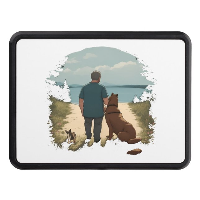 A Father-Dog Connection Trailer Hitch Cover (Front)
