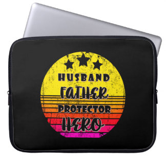 A FATHER IS PROTECTOR AND HERO. LAPTOP SLEEVE