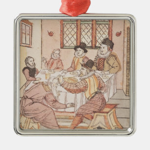 A Father Mistreated by his Son Metal Ornament