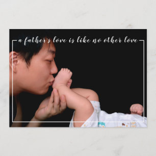 A Father's Love Modern Personal Father's Day Photo Card
