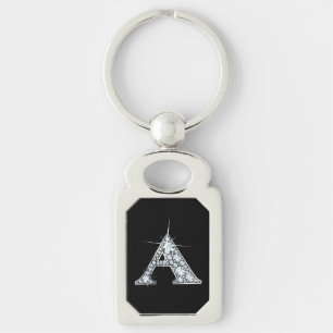 A Faux-"Diamond" Monogram Keychain