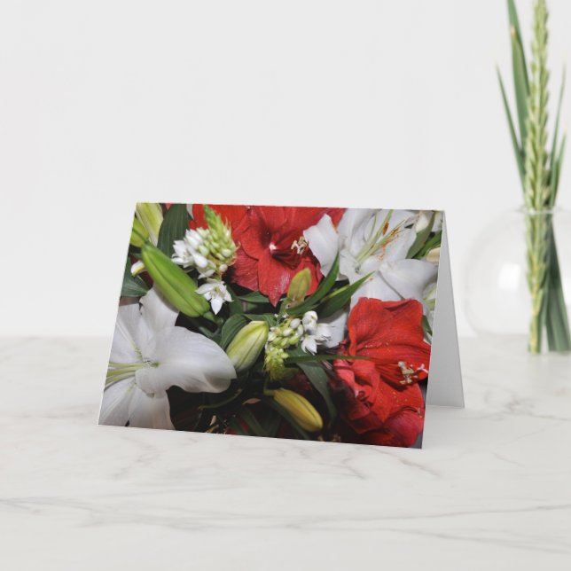 A Feast of Blooms 4 Holiday Card (Front)