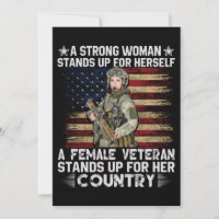 a female veteran stands up for her country