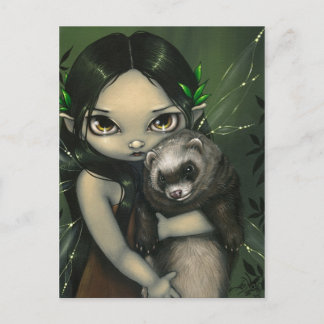 "A Ferret and His Fairy" Postcard