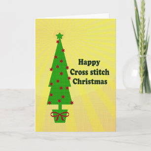 A festive Christmas cross stich card