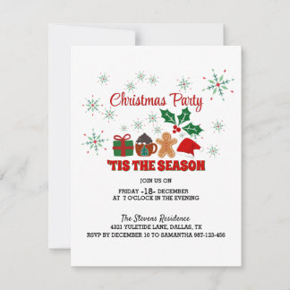 A Festive Christmas Party: Join Us!"Invitation Invitation