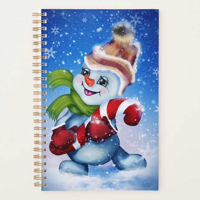 A festive snowman          planner (Front)