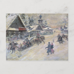 A Festive Walk, Russia Postcard