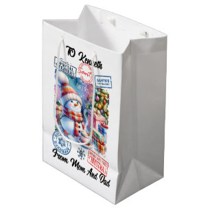 A Festive Winter Wonderland With Santa’s Sack Medium Gift Bag