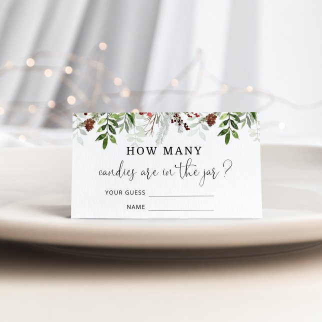 À feuillage persistant deviner combien de cartes (Créateur téléchargé)