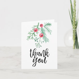 À feuillage persistant Noël Vide Carte de remercie