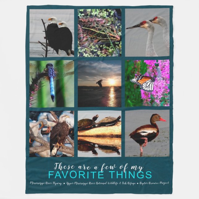 A few of my favorite things: Mississippi Flyway Fleece Blanket (Front)
