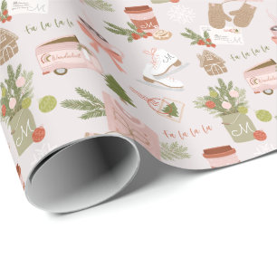 A Few of My Favourite Christmas Things Monogram Wrapping Paper