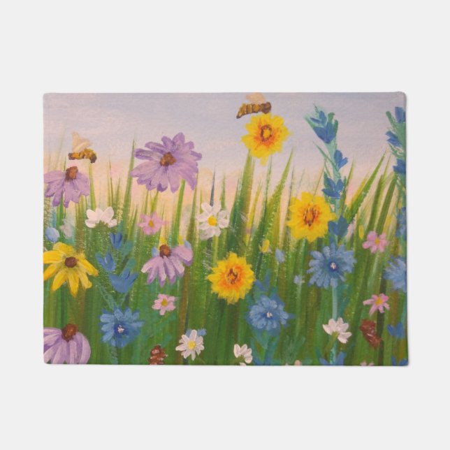 A field full of wild flowers doormat (Front)