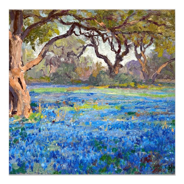A Field of Bluebonnets at Alamo Heights, 1919, Photo Print (Front)