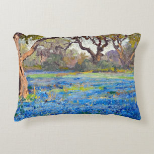 A Field of Bluebonnets at Alamo Heights, Accent Pillow