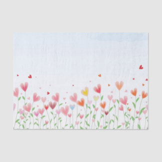 A Field of Hearts Tissue Paper