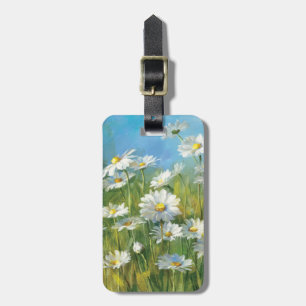 A Field of White Daisies Luggage Tag