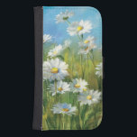 A Field of White Daisies Samsung S4 Wallet Case<br><div class="desc">© Danhui Nai / Wild Apple.  An image of a field of white daisies and tall grass. A clear blue sky can be viewed in the background.</div>