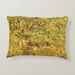 A Field of Yellow Flowers by Vincent van Gogh Decorative Pillow
