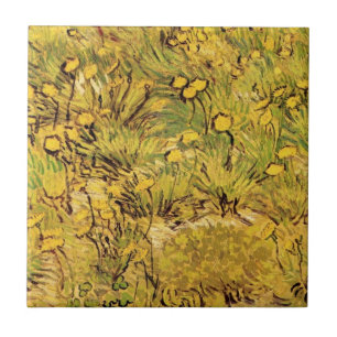 A Field of Yellow Flowers by Vincent van Gogh Tile