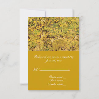 A Field of Yellower Flowers RSVP Vincent Van Gogh Card