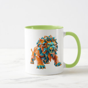 A fierce lion about to attack. mug
