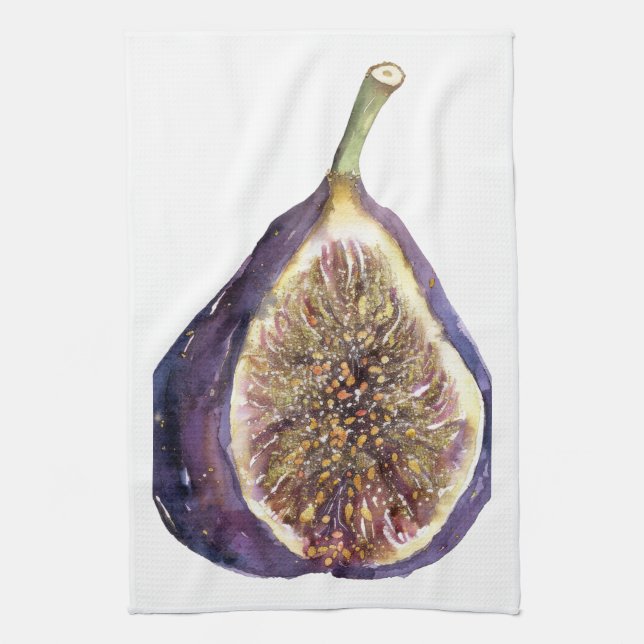 A Fig Painting Kitchen Towel (Vertical)