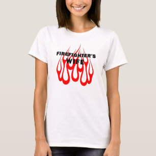 A Firefighter's Wife Flames T-Shirt