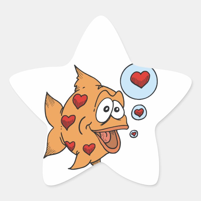 A Fish in Love - Star Sticker (Front)