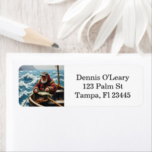 A Fisherman on a Boat in the Ocean