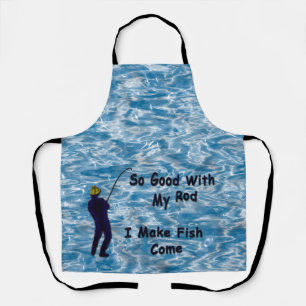 A Fisherman's Bragging All-Over-Print Tank Top Apron