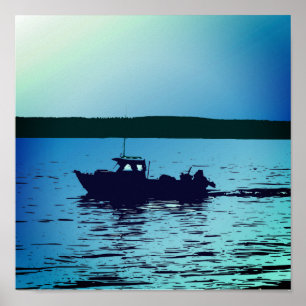 A fishing boat on Puget Sound Poster