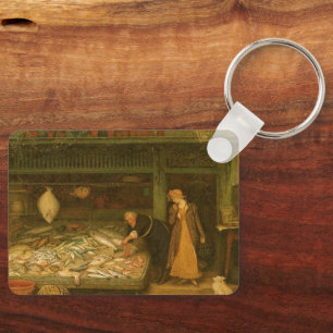 A Fishmonger's Shop by Frederick Walker Keychain