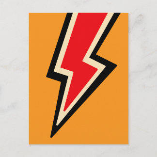 A Flash of Inspiration (orange) Abstract Art Postcard