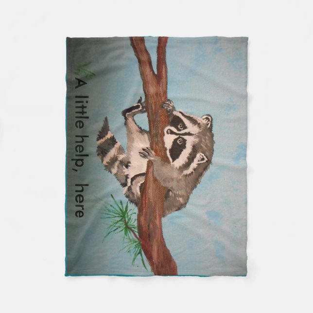 A fleece throw, animal print (Front)