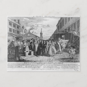 A Fleet Wedding, 1747 Postcard