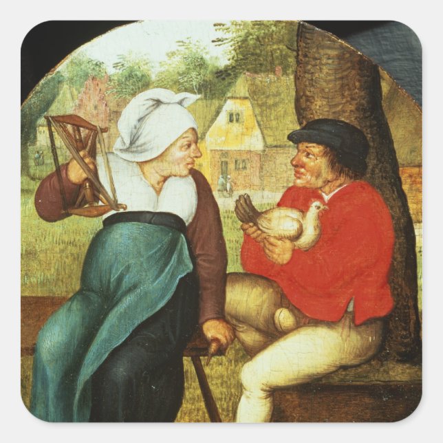 A Flemish Proverb Square Sticker (Front)