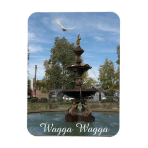 A flexible magnet with a photo of Wagga Wagga