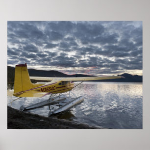 A floatplane in scenic Takahula Lake Poster