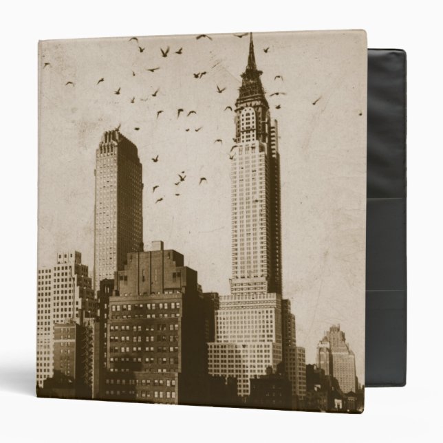 A flock of birds flying binder (Front/Inside)