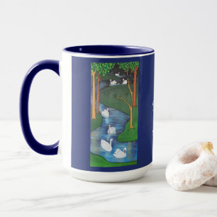 A Flock of Seven Swans-A-Swimming Mug