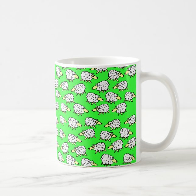 A Flock of Sheep in a Field Coffee Mug (Right)