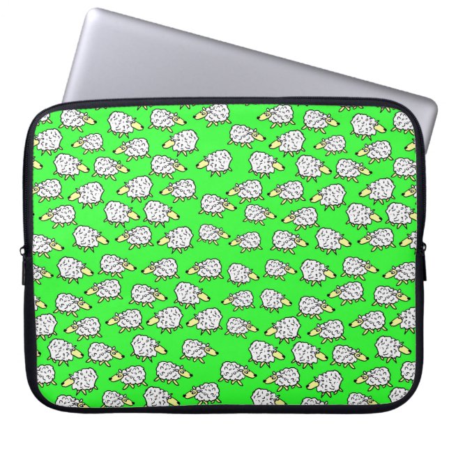 A Flock of Sheep in a Field Laptop Sleeve (Front)