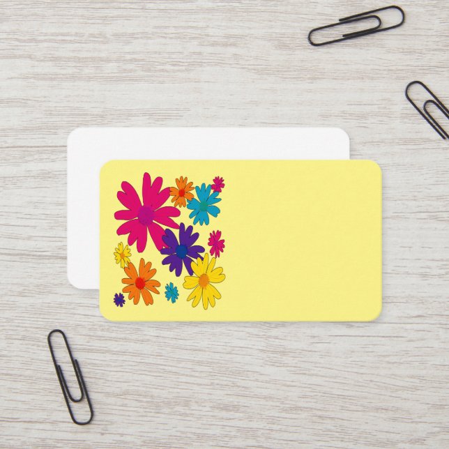 A floral bed of daisy flowers  business card (Front/Back In Situ)