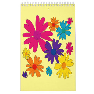 A floral bed of daisy flowers  calendar