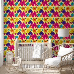 A floral bed of daisy flowers wallpaper
